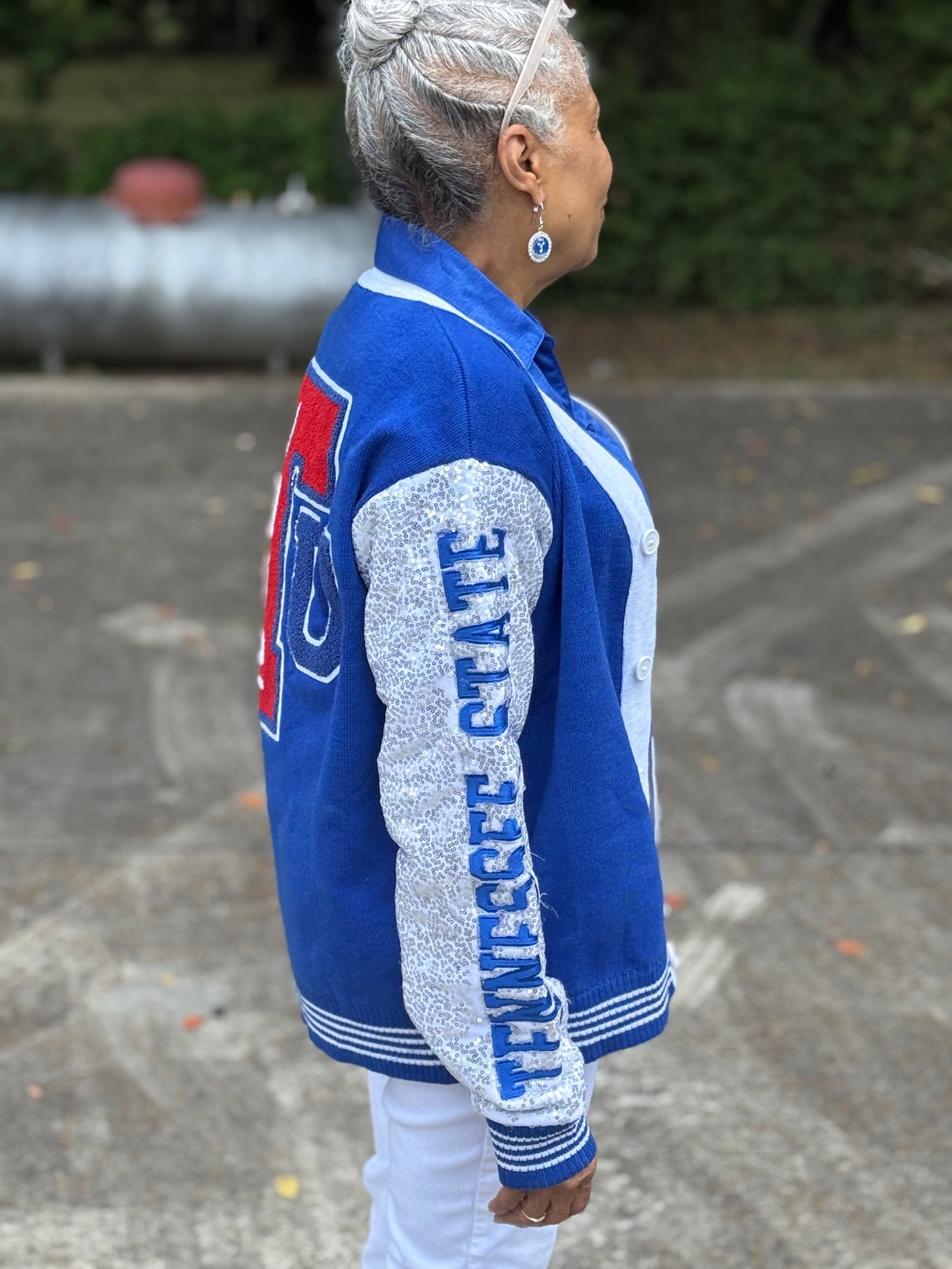 (TSU/TENNESSEE STATE UNIVERSITY SEQUIN CARDIGAN SWEATER