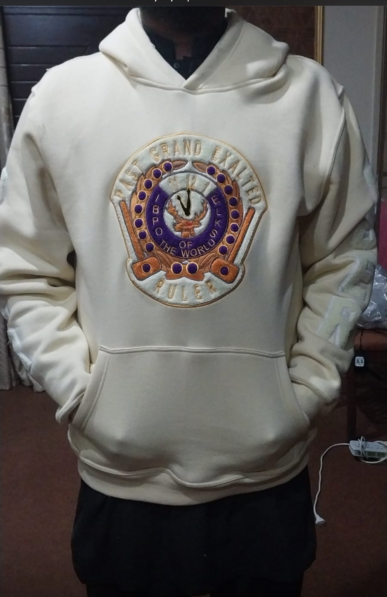 PAST GRAND EXALTED RULER CHENILLE HOODIE SWEATSHIRT