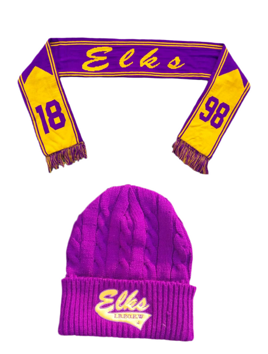 ELKS PURPLE AND GOLD SCARF SET
