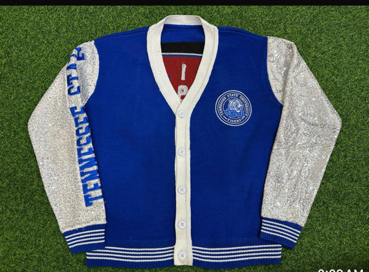 (TSU/TENNESSEE STATE UNIVERSITY SEQUIN CARDIGAN SWEATER