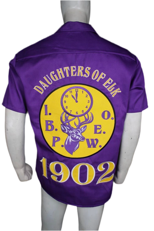 DAUGHTER OF ELKS EMBROIDERED COLLAR SHIRT