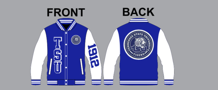 TSU/TENNESSEE STATE UNIVERSITY LETTERMAN COAT