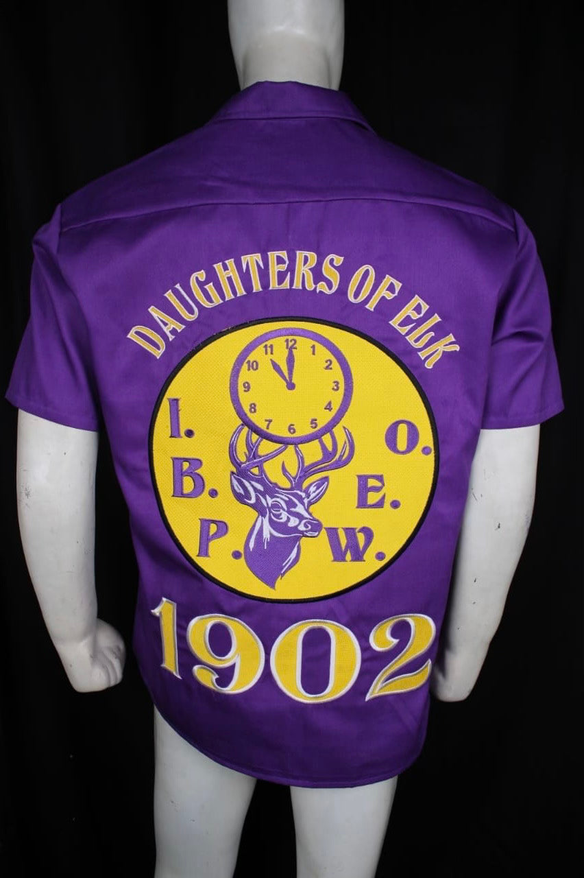 EMBROIDERED DAUGHTER OF ELKS COLLAR SHIRT