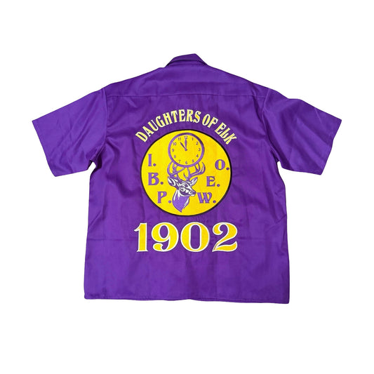 DAUGHTER OF ELKS EMBROIDERED COLLAR SHIRT