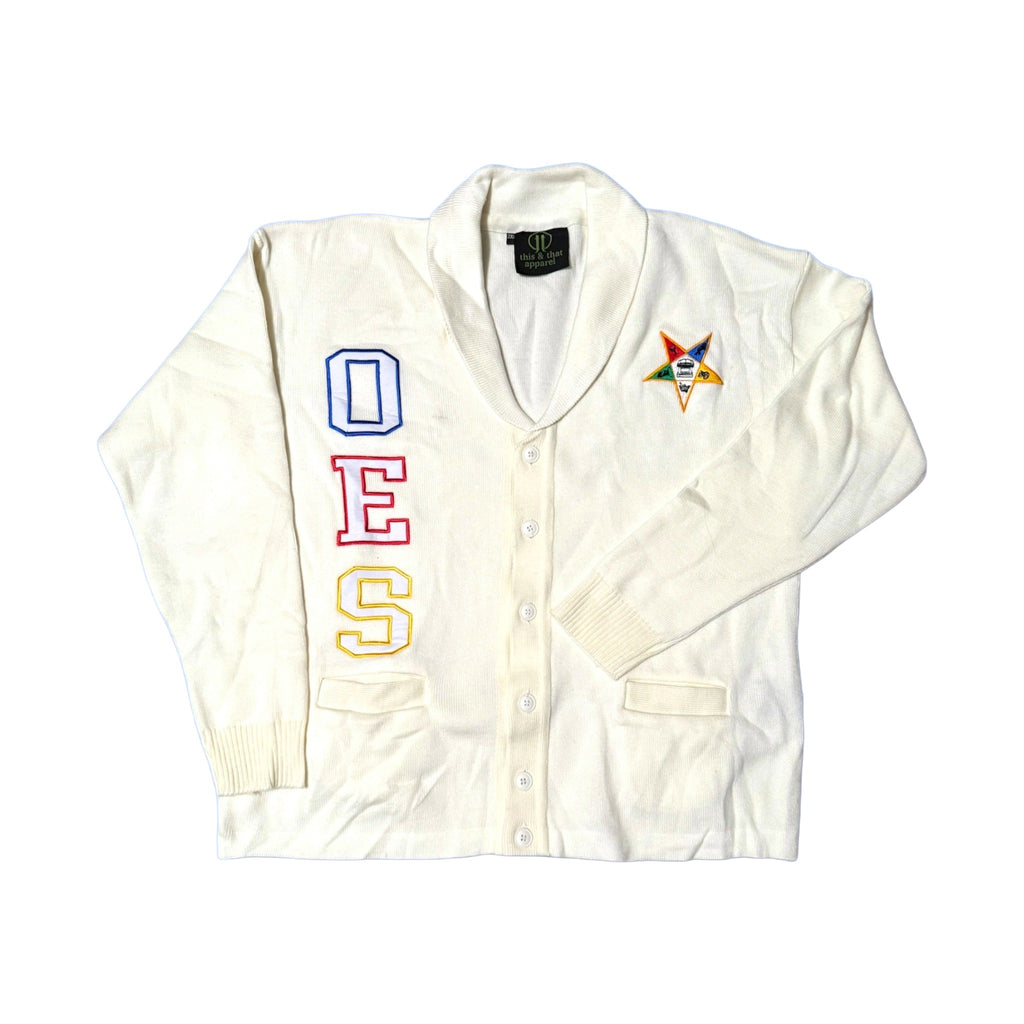 ORDER OF EASTERN STARS SHAWL CARDIGAN SWEATER