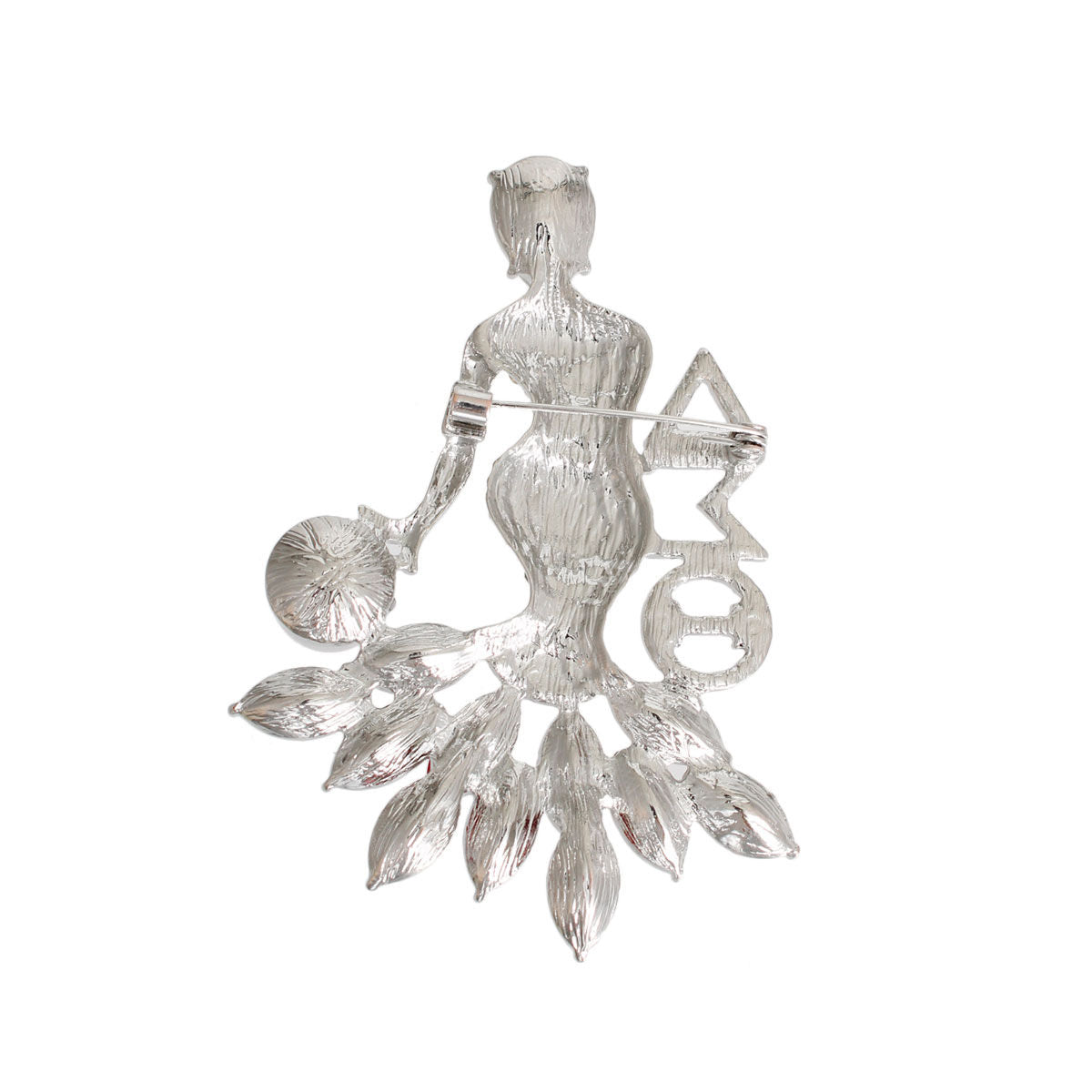 DST Brooch Silver Elegant Lady Crystal Pin