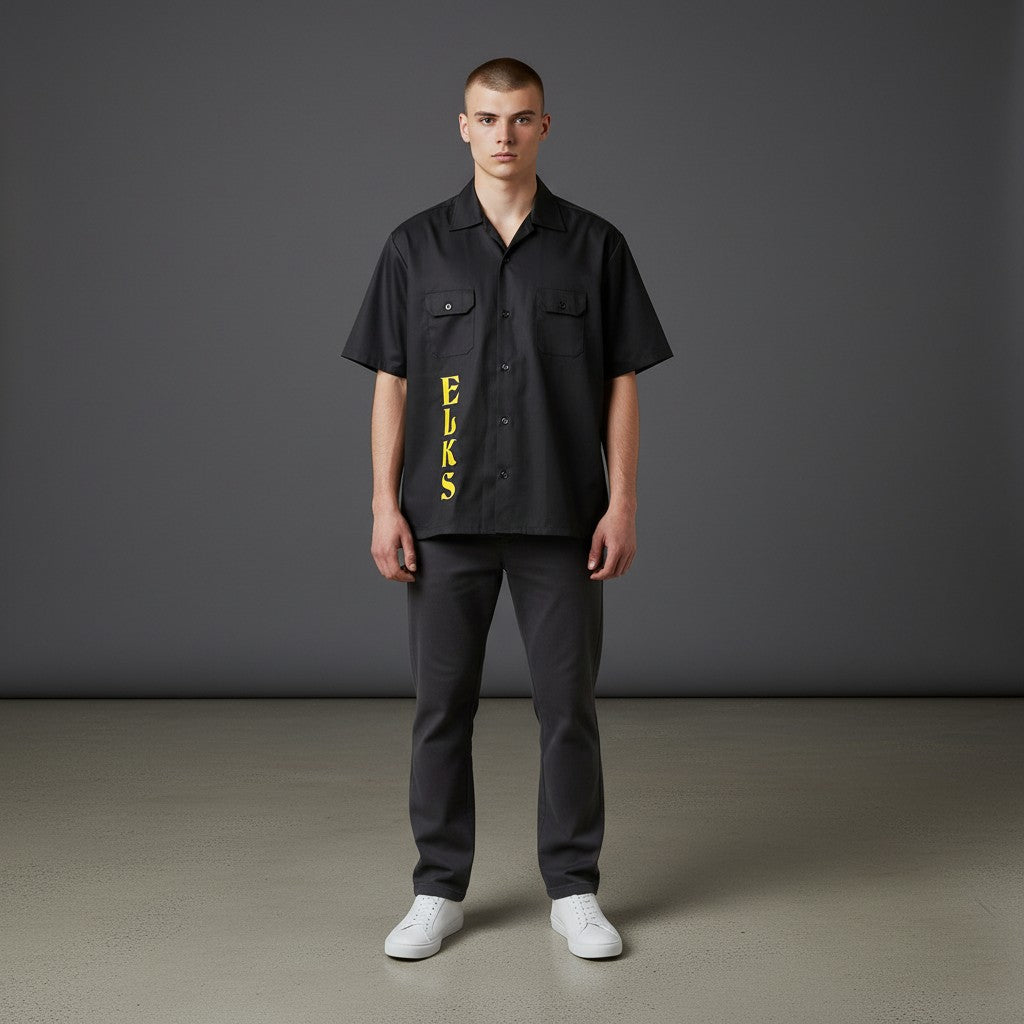 WAPITI EMBROIDERY COLLAR SHIRT