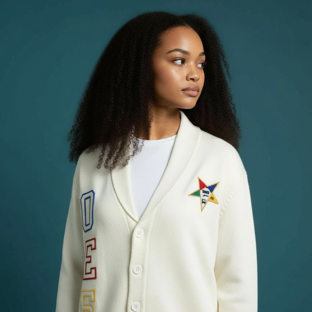 ORDER OF EASTERN STARS SHAWL CARDIGAN SWEATER