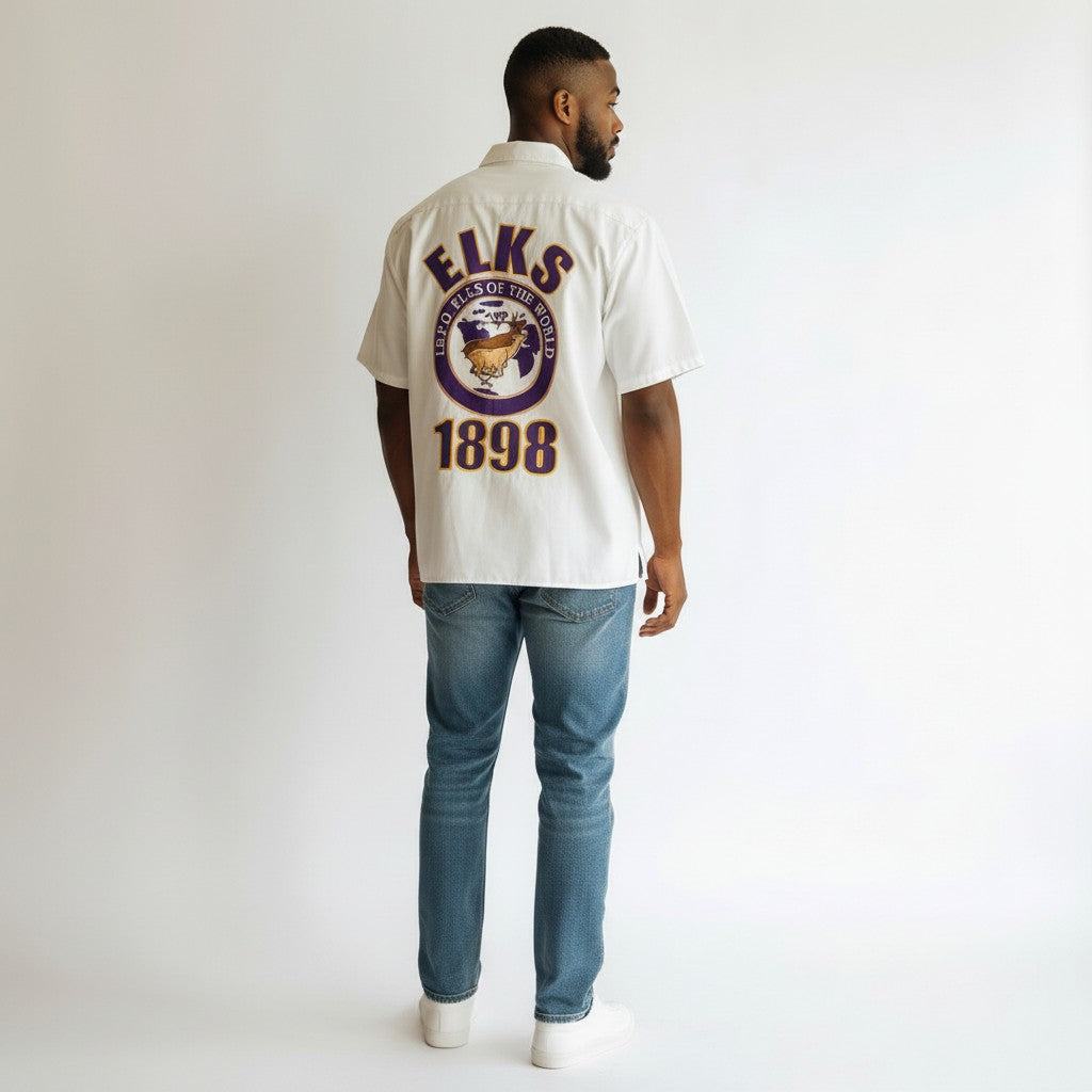 ELKS EMBROIDERED COLLAR SHIRT