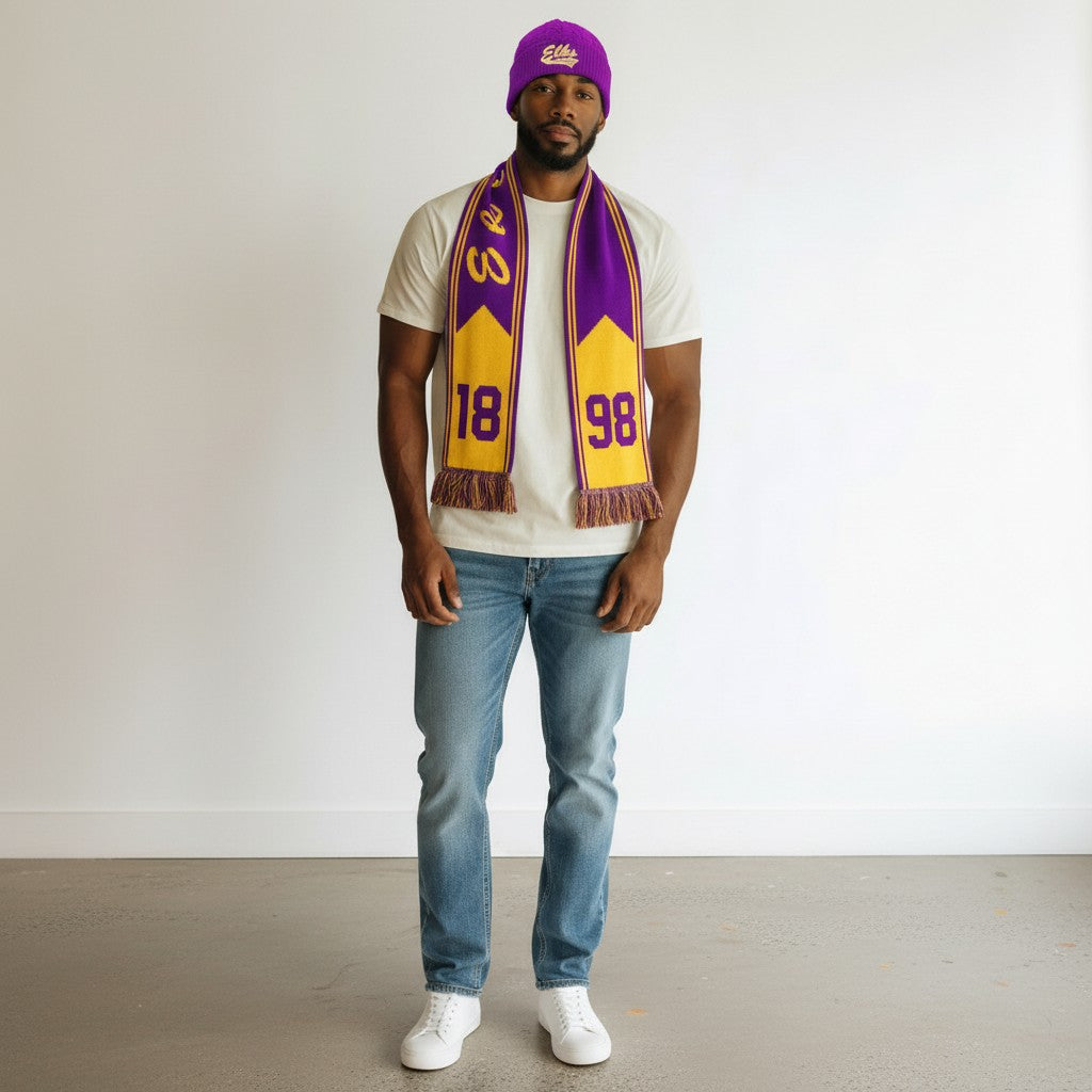 ELKS PURPLE AND GOLD SCARF SET