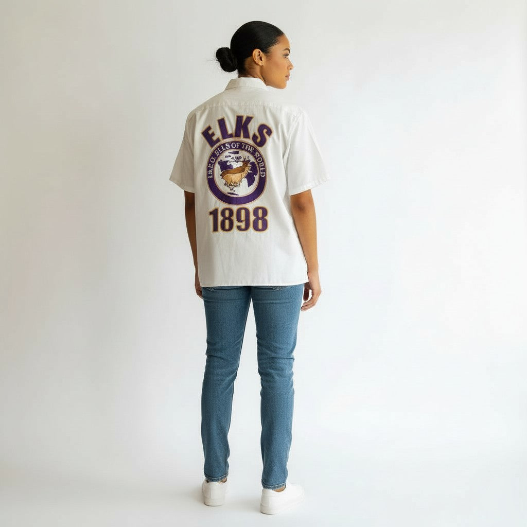 ELKS EMBROIDERED COLLAR SHIRT