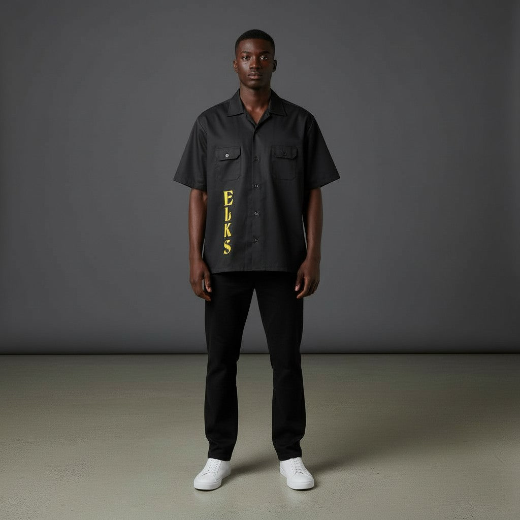 WAPITI EMBROIDERY COLLAR SHIRT