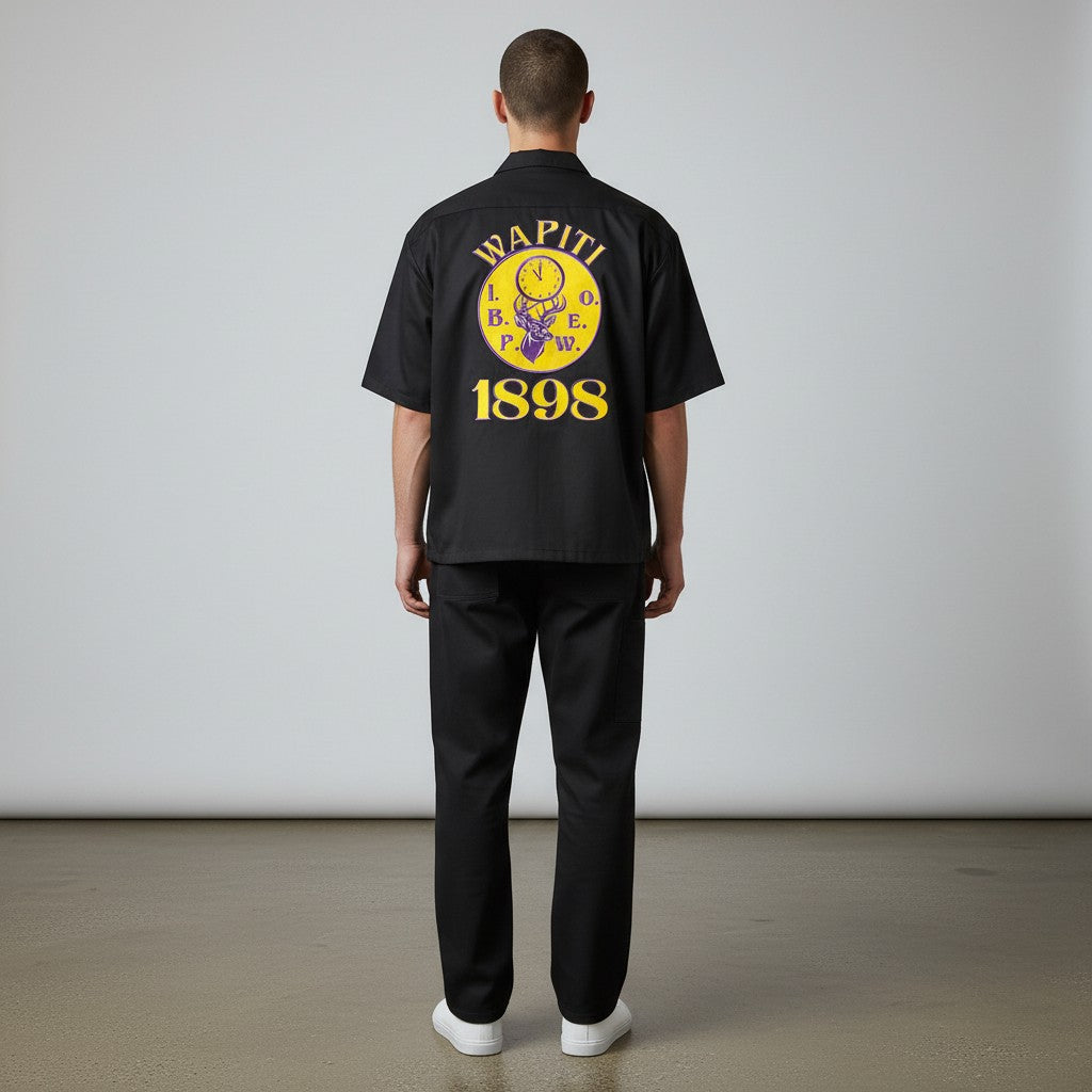 WAPITI EMBROIDERY COLLAR SHIRT