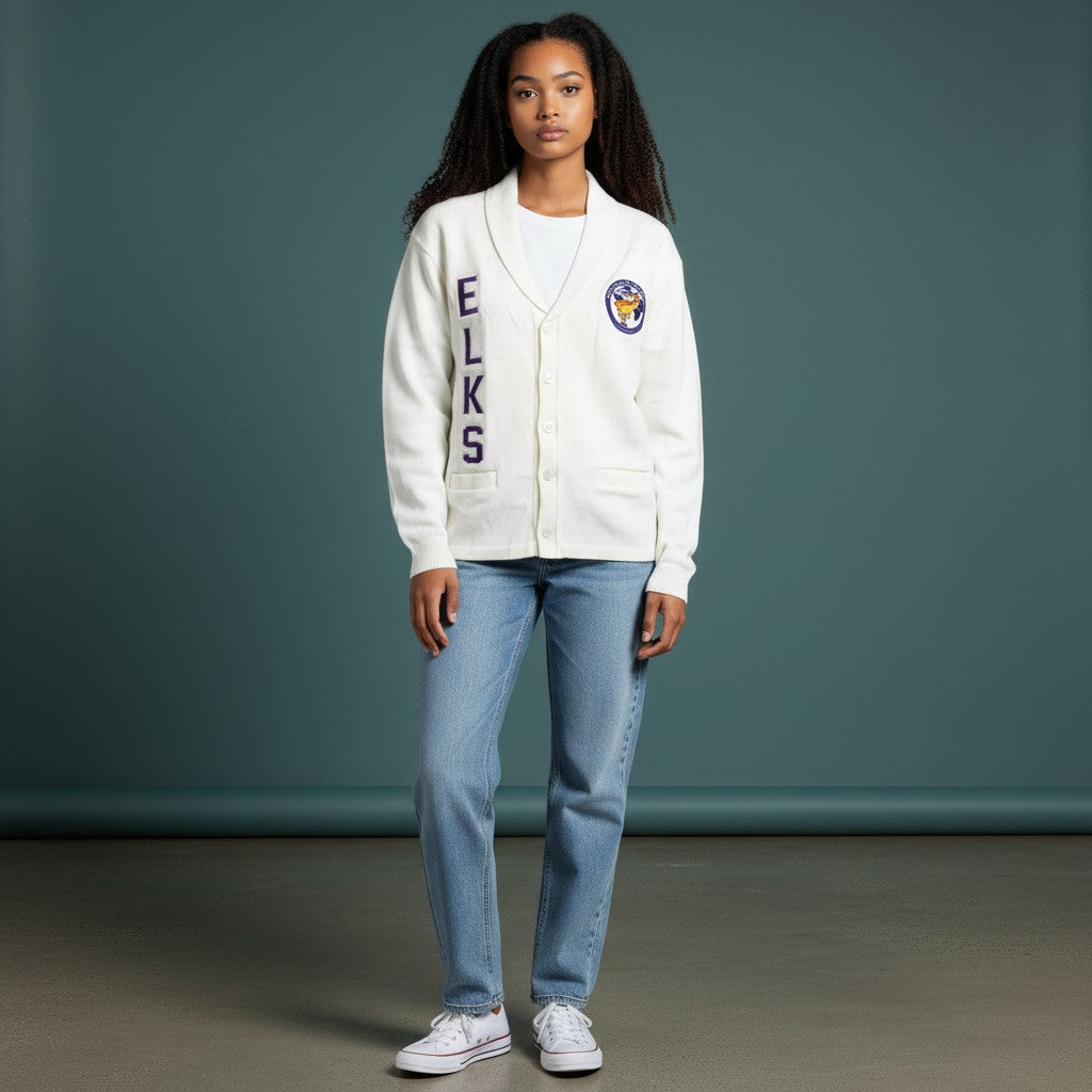 WOMENS ELKS SHAWL CARDIGAN SWEATER